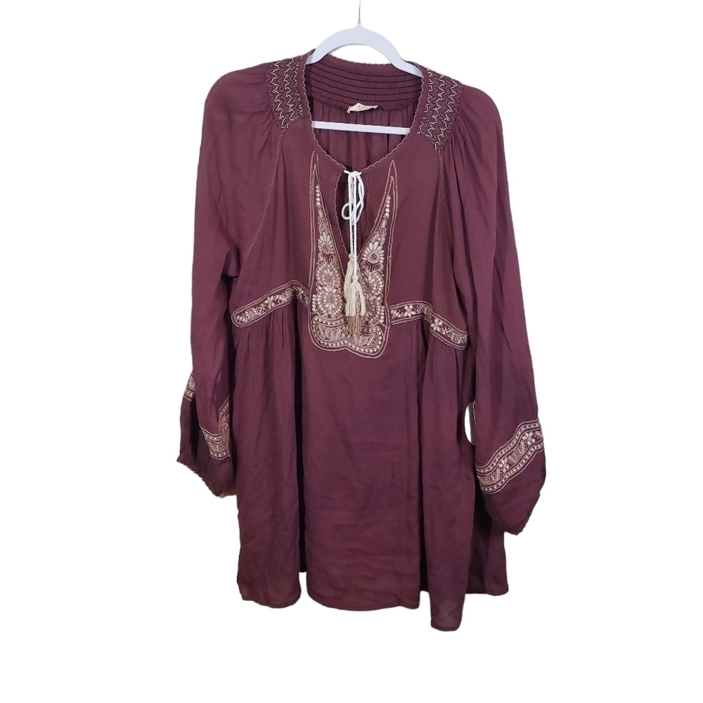 Hummingbird LADIES BOHO EMBROIDERED TOP- M